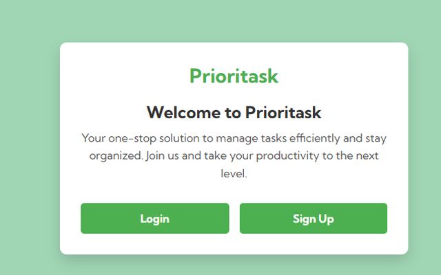 Prioritask home page